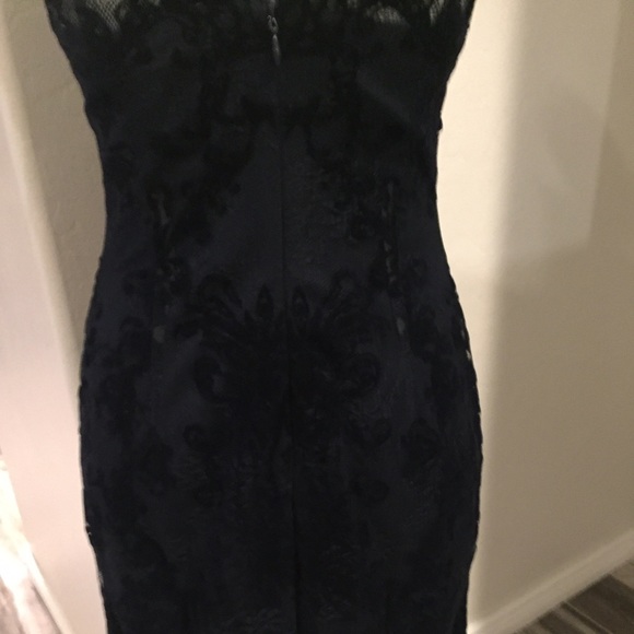 Adriana Papell flocked velvet lace dress - Picture 4 of 4