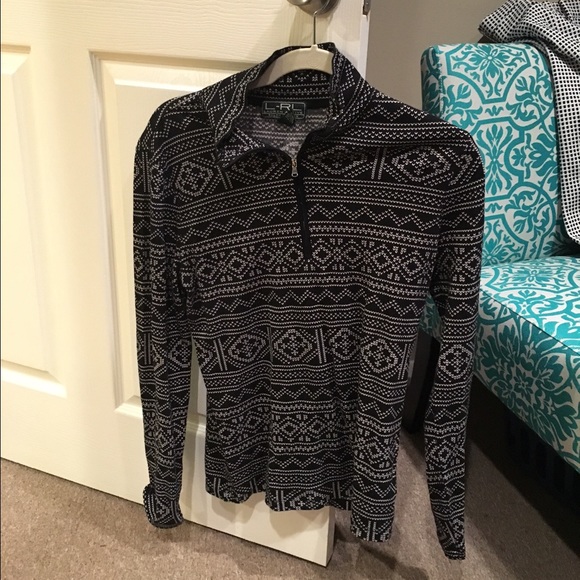 L-RL Lauren active long sleeve half zip