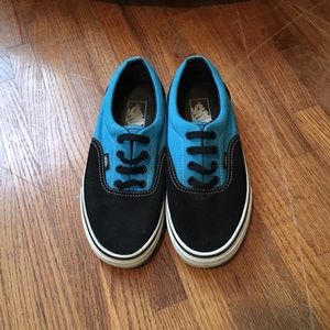 Blue and black vans