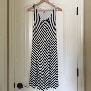 Anthropologie Blue and White Striped Dress