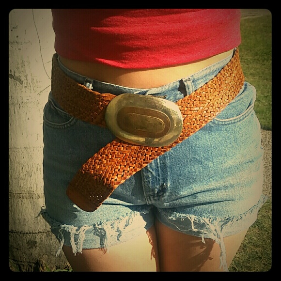 Vintage Accessories - ❤Vintage Woven Leather Belt❤