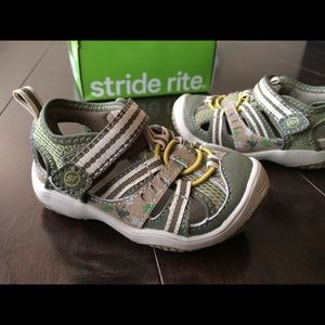Stride Rite Toddler Sandals Baby Riff in Green/Tan