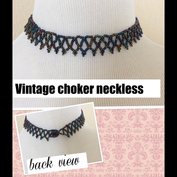 Vintage choker beaded neckles
