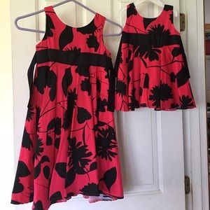 Ollie's Place matching girl and toddler dresses