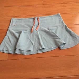 Aqua blue light weight Lacoste skirt