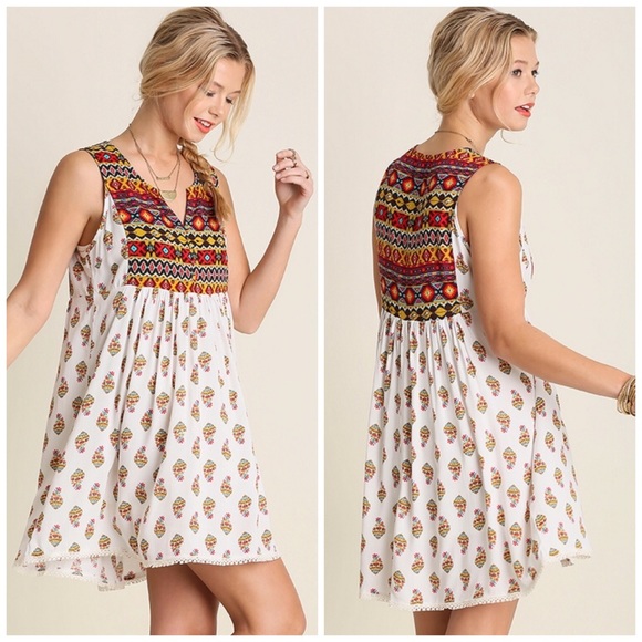 Indian Summer Baby Doll Dress - Picture 2 of 4