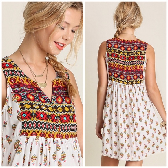 Indian Summer Baby Doll Dress - Picture 3 of 4