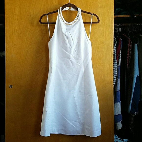 Zara white halter dress