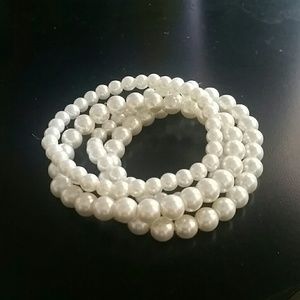 Pretty faux pearl bracelets