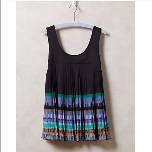 NWT Anthropologie Pleated Lattice Tank