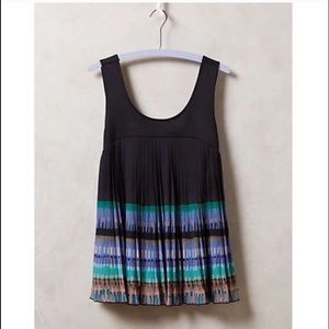 NWT Anthropologie Pleated Lattice Tank