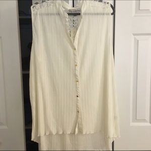 Stretchy Sheer Top With lace upper back (Plus Size