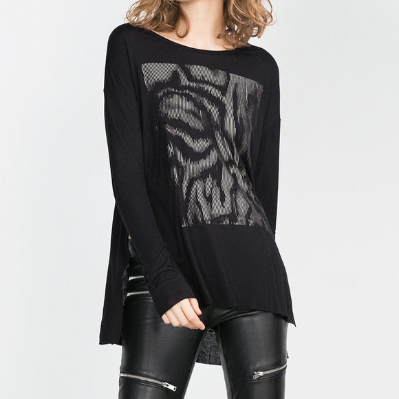 Zara Golden Front Top