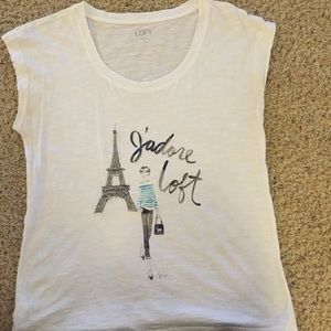 Loft medium "loft girl" t shirt.