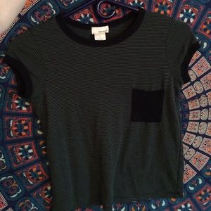 Wet seal crop pocket tee