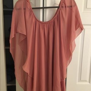 Sheer top with attached tank