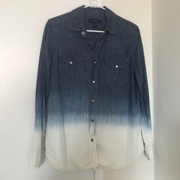 Jessica Simpson Ombré Denim Button Down