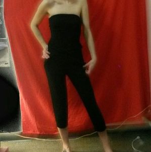 NY&C black stress jumpsuit, size small