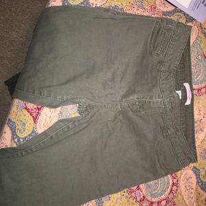 Charlotte Russe army green skinny jeans size 4