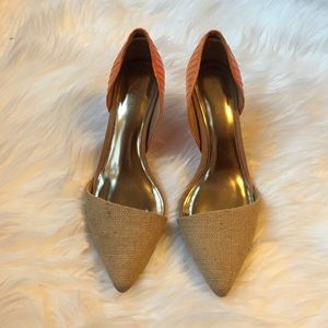 Coach 6.5 Q4508 Camille Heel w/ Exotic Detail