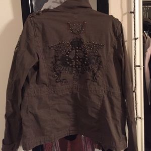 Army jacket with studs