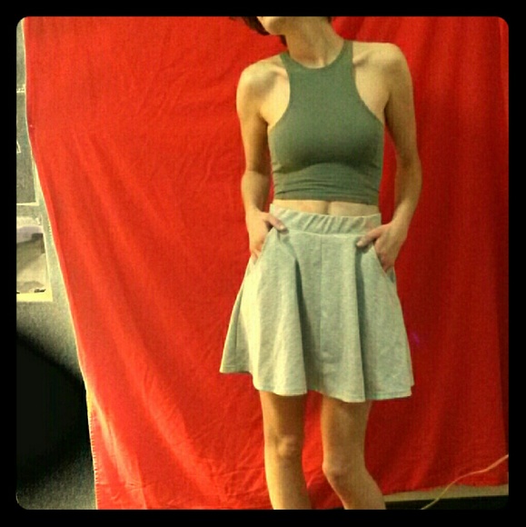Cotton On light gray mini skirt, size small