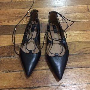 Topshop Lace Up Flats
