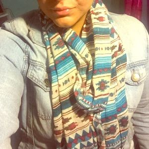 Lightweight tribal print scarf