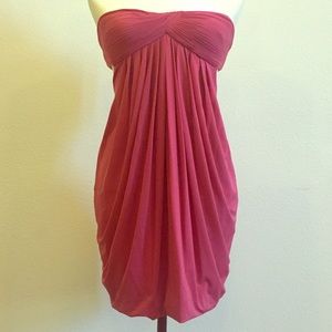 BCBG MAXAZRIA pink cutout Grecian bubble dress