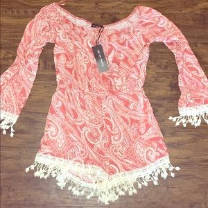 Juniors frilled off the shoulder romper NWT