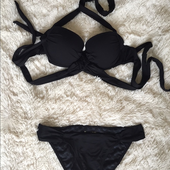 Victorias Secret Draped Halter Push Up & Bottom - Picture 2 of 4