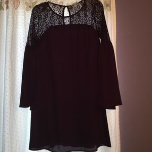 Dark purple long sleeved dress