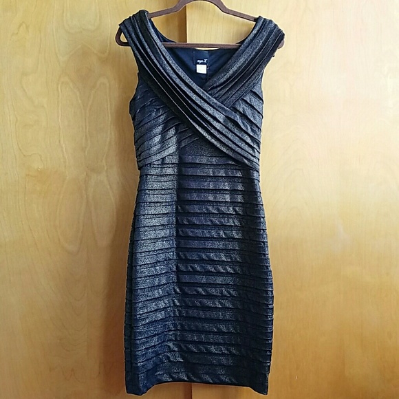 Metallic bandage dress