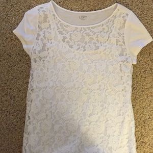 Loft large lacy 2layered t-shirt.