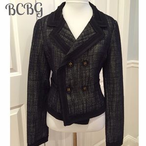 BCBGMaxAzria Soft Tweed Cropped Blazer