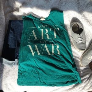 Cotton on turquoise muscle tank - worn once