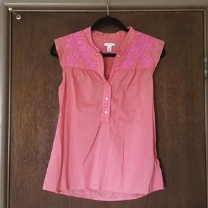J. Crew Cap Sleeve Blouse