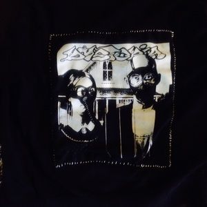 Crust punk dystopia back patch cardigan