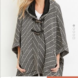 Forever 21 striped poncho
