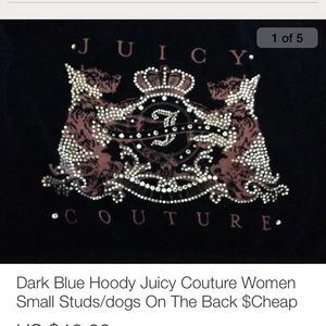 Juicy couture hoody lightly gemstone. Small woman