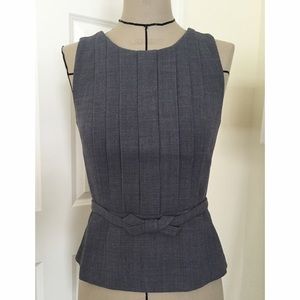 SOLD JCrew Collection Pleated Wool Crepe Top