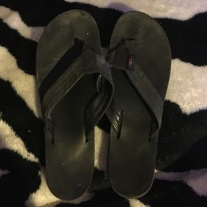 Rainbow flip flops