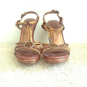 Aldo boho beaded heels