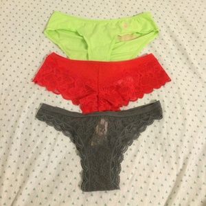 NEW Victoria's Secret & PINK 3 Panties Bundle