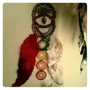 Handmade organic dream catchers Wiz chakra colors