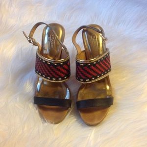 Coach 6.5 Steffi Q1861 Open toe slingback heel