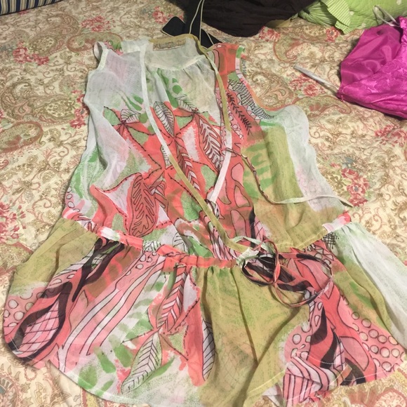 Sheer Never Worn Blouse No Sleeves