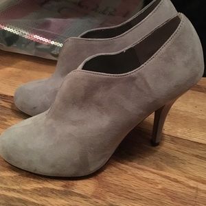 Gray suede heels size 8.5