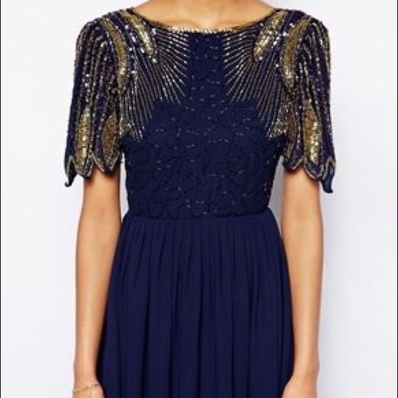 ISO embellished ASOS maxi dress gown Size 4/6