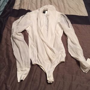 Bebe open front bodysuit